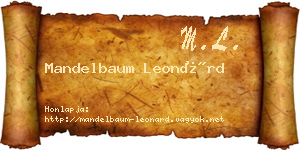 Mandelbaum Leonárd névjegykártya